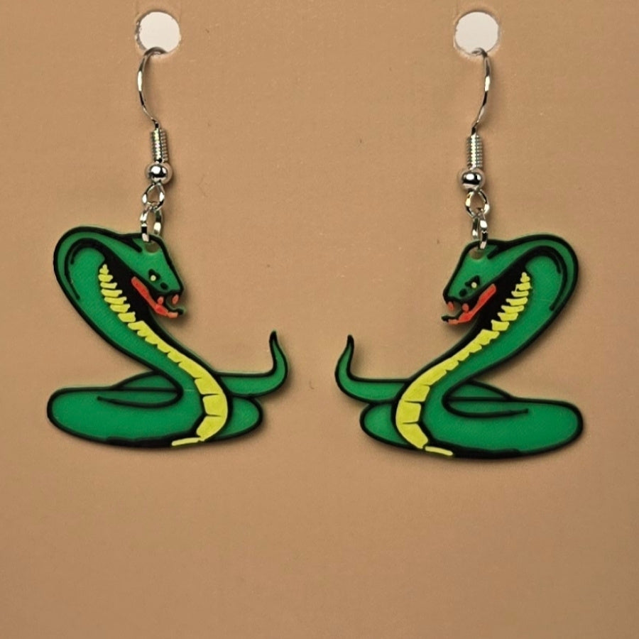 Boucle d'oreille en forme de Serpent avec crochets hypoallergéniques sans nickel